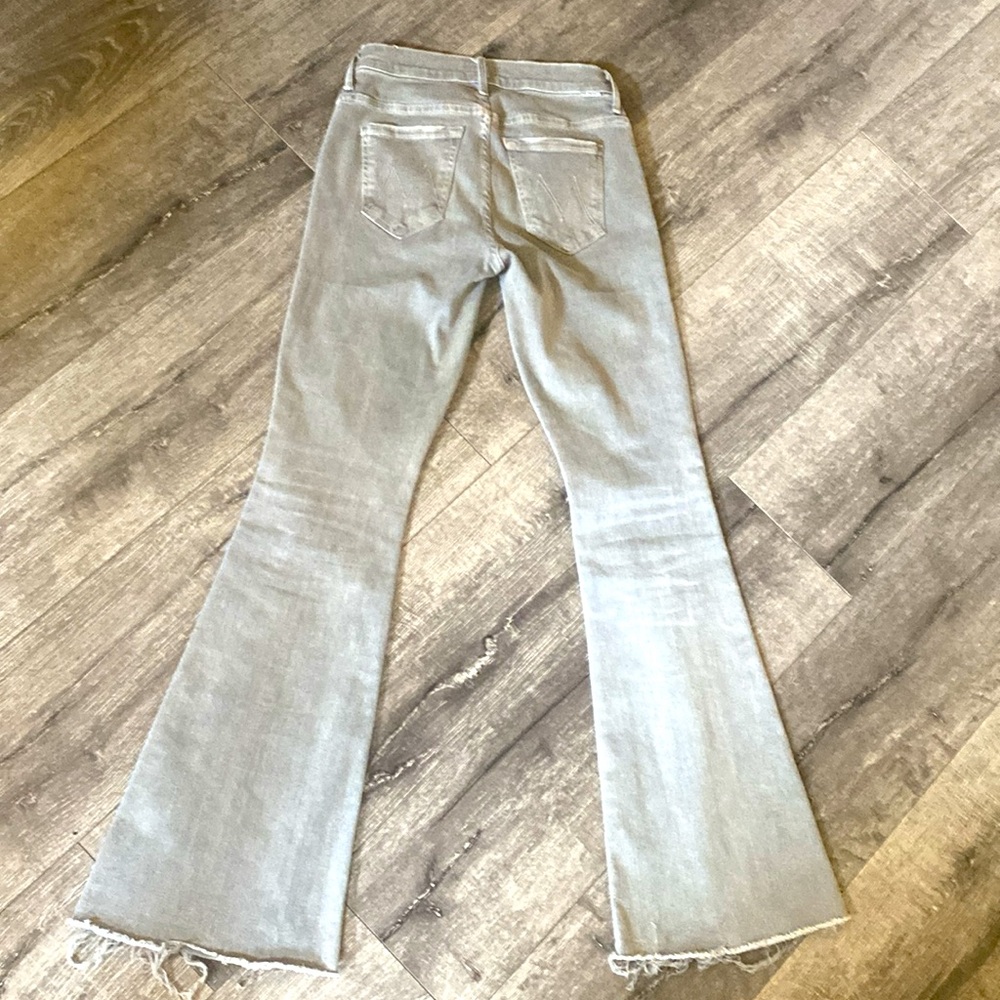 🌹Mother The Weekender Fray Dye Cool Grey Cut# 605594 SZ 24 Sexy Stretchy Jeans!